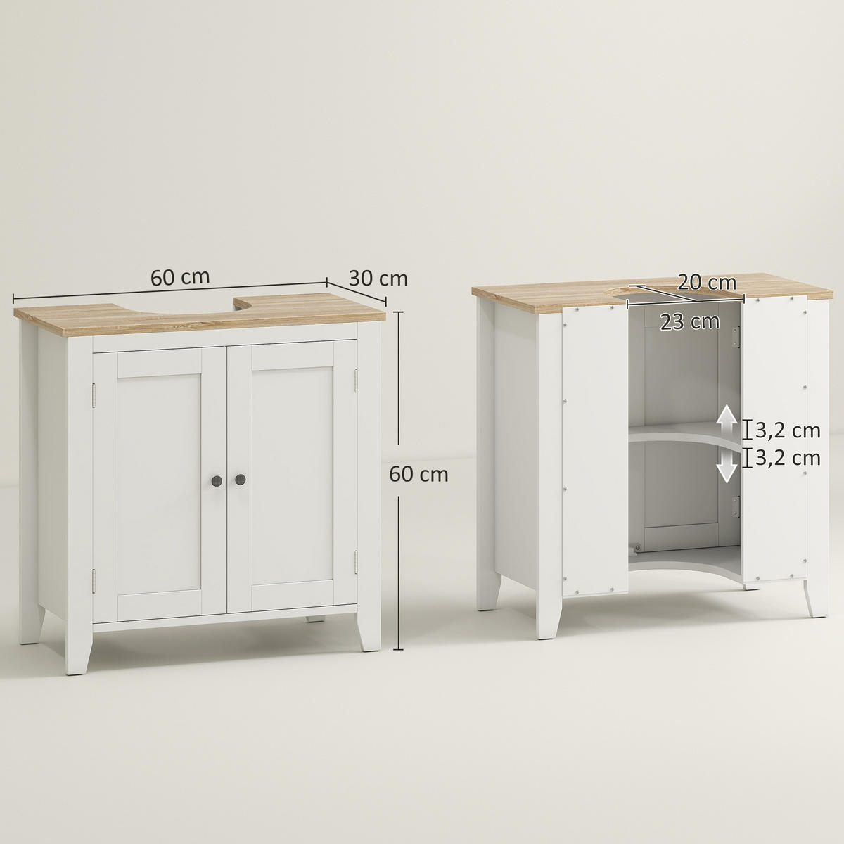 HÄNGESCHRANK Weiß 1 Stück - Weiß, Kunststoff (60/60/30cm) - GiPP