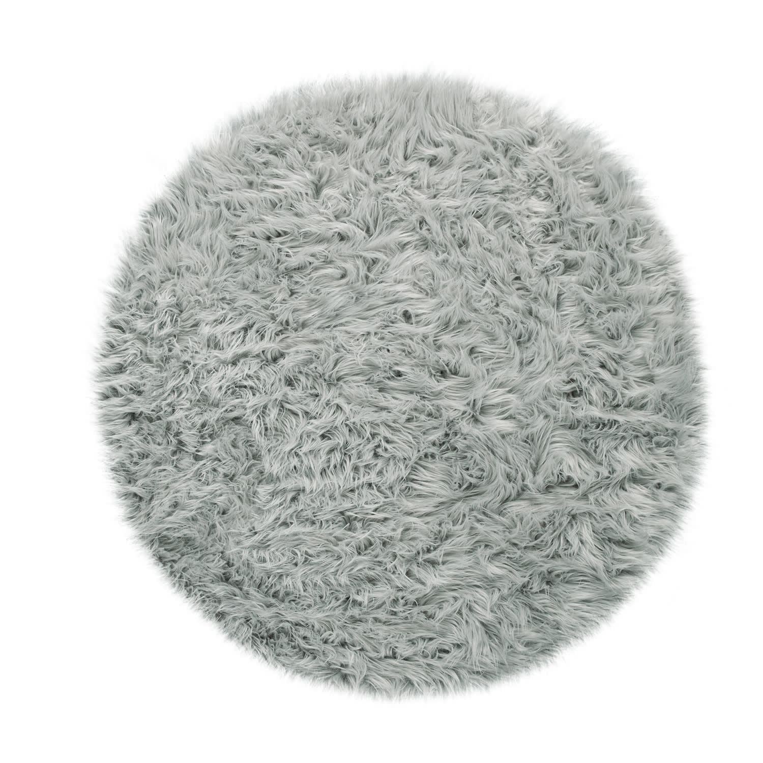 Paco Home Hochflorteppich Grau 120x120 cm