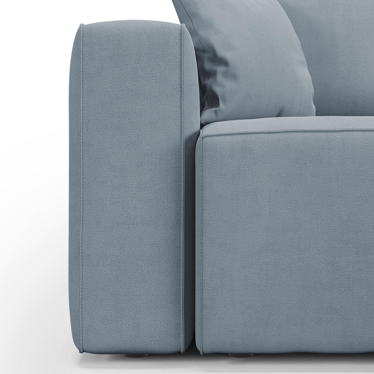 LINEARSOFA Morfeo - Hellblau, Textil (245/86/99cm) - Divani.store
