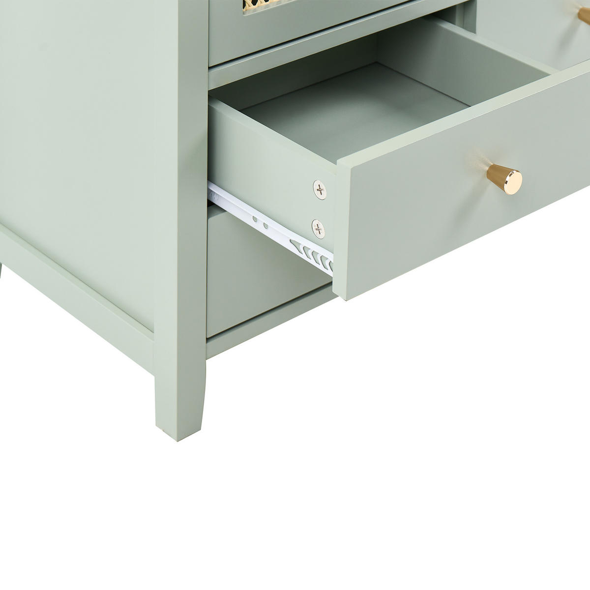 SCHUHSCHRANK Mintgrün Bendigo - Mintgrün/Grün, Holzwerkstoff (70/91/34cm) - Beliani