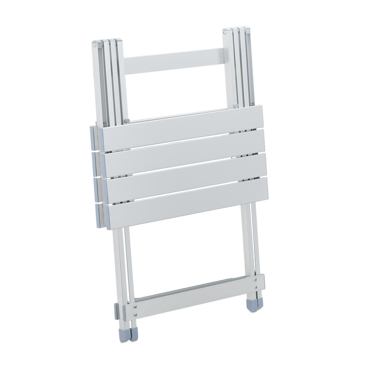 KLAPPTISCH - Silberfarben, Metall (47.5/50/59.5cm) - Relaxdays
