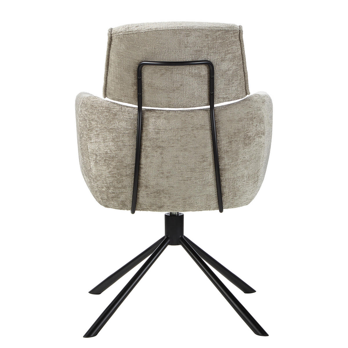 ARMLEHNENSTUHL - Drehbar, Chenille / Eisen - Beige, Textil (60/92/64cm) - home24