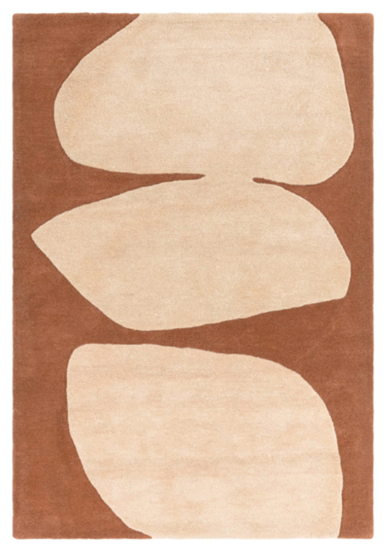 TEPPICH modern handgetuftet STICK Orange 160 x 230 cm - Orange, Naturmaterialien (160/230cm) - Novatrend