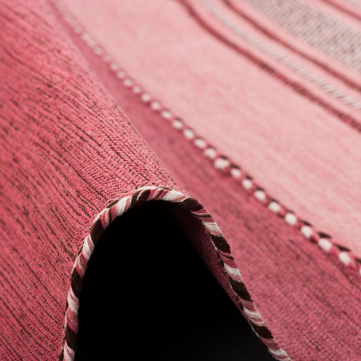 NATUR TEPPICH KELIM NAVARRO - Rosa, Textil (200/300cm) - Pergamon