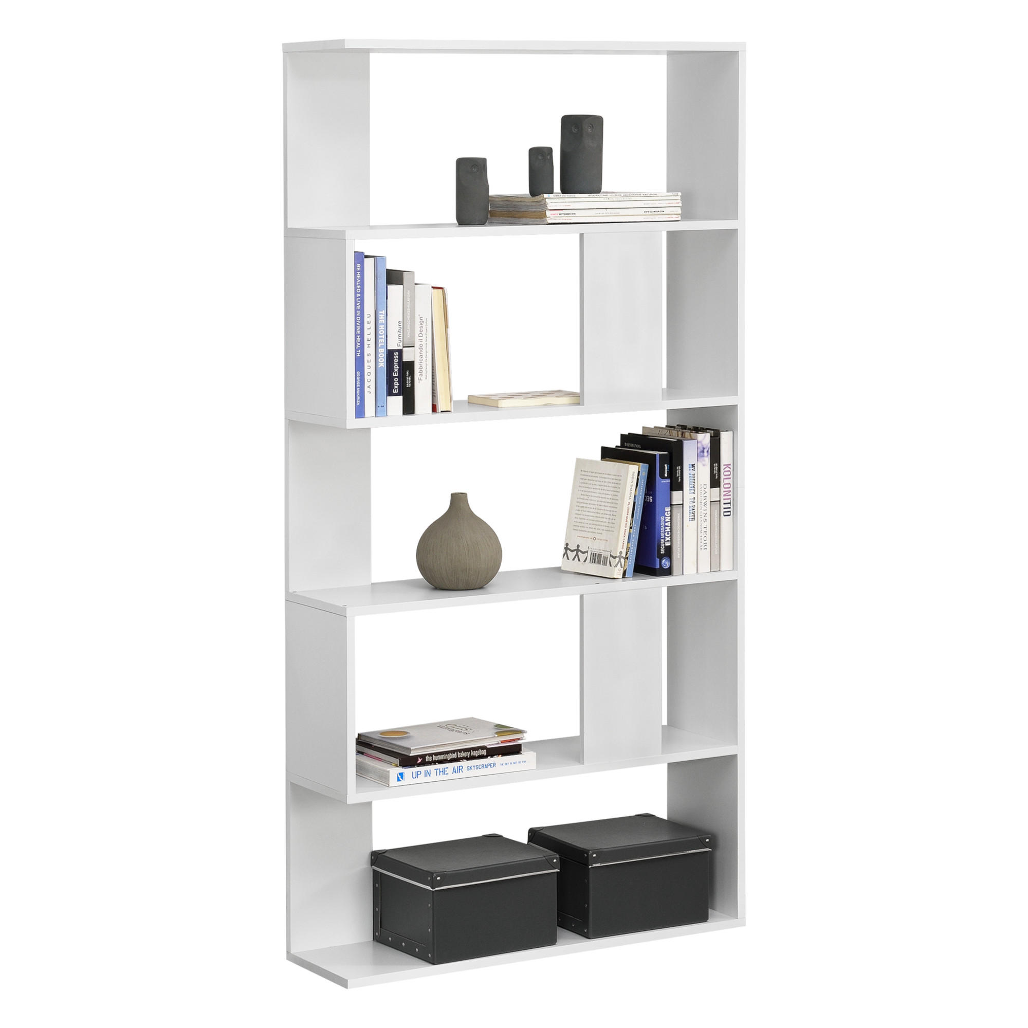 BÜCHERREGAL Aneby - Weiß, Holzwerkstoff (80/159/23.5cm) - [en.casa]