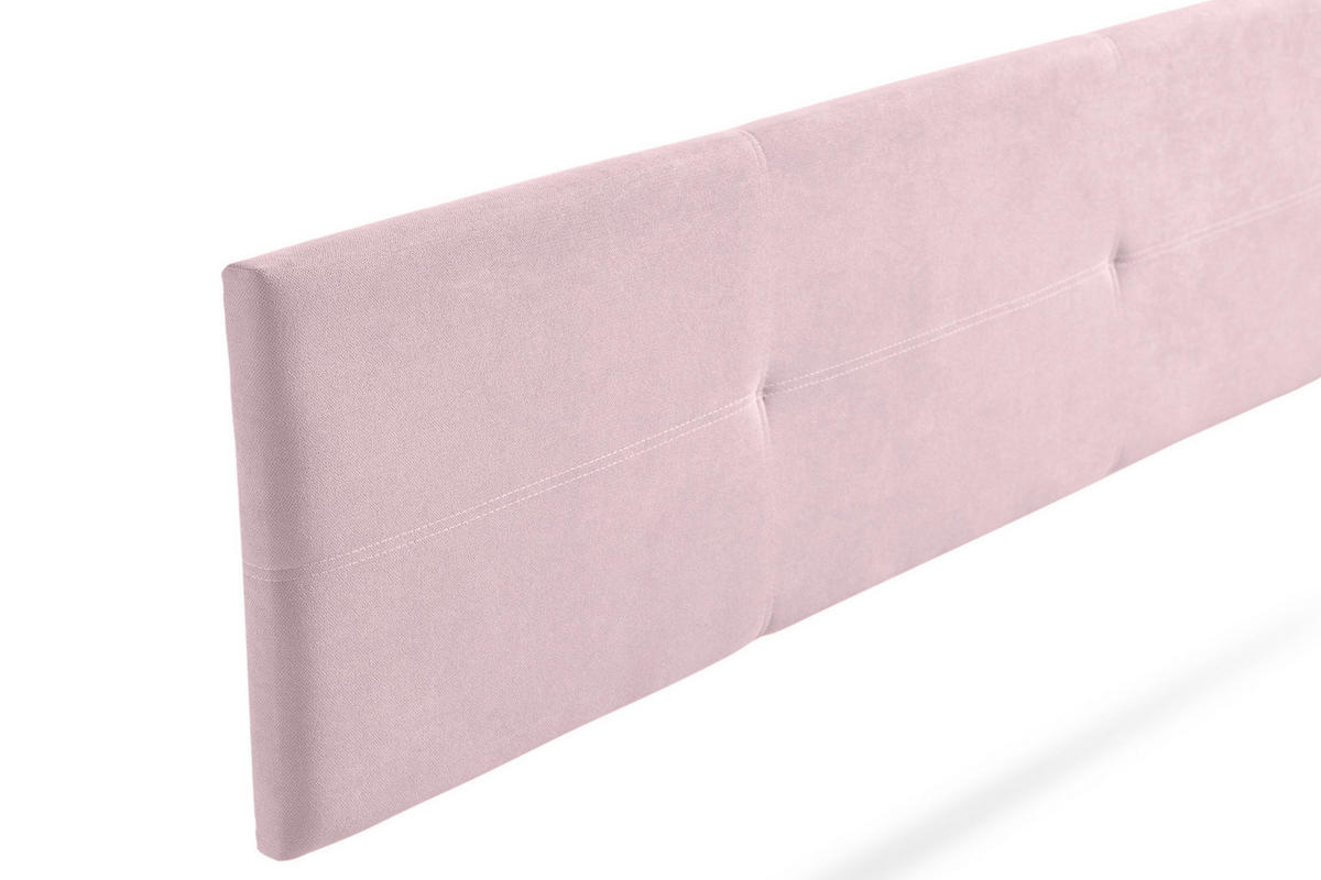 KOPFTEIL gepolstert ALMA Aqualine 170x50x5 cm - Hellrosa - Moonia - Hellrosa, Holz (170/5/50cm)