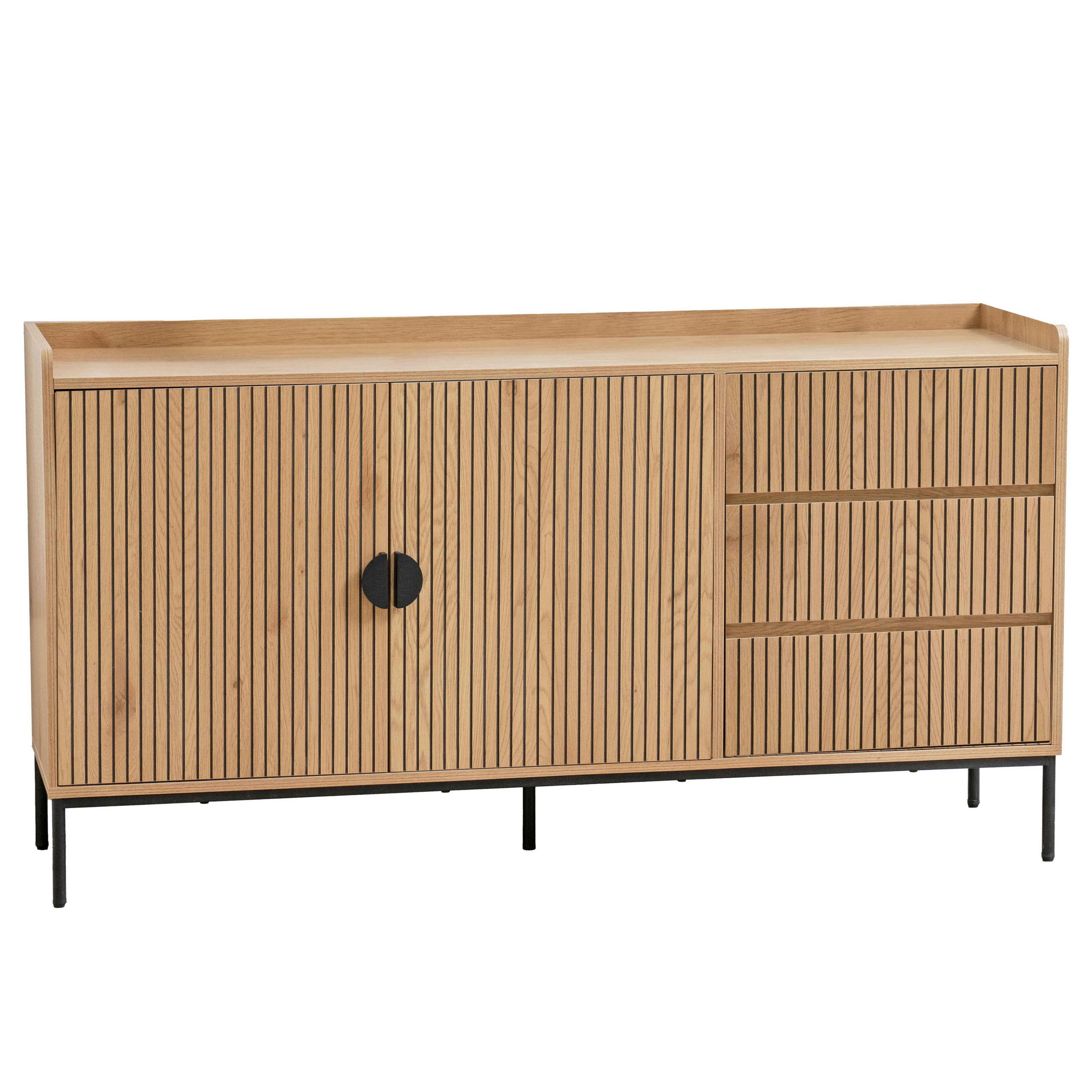 SIDEBOARD, Beigefarbe - Beige, Holz (40/80/150cm) - Oviala