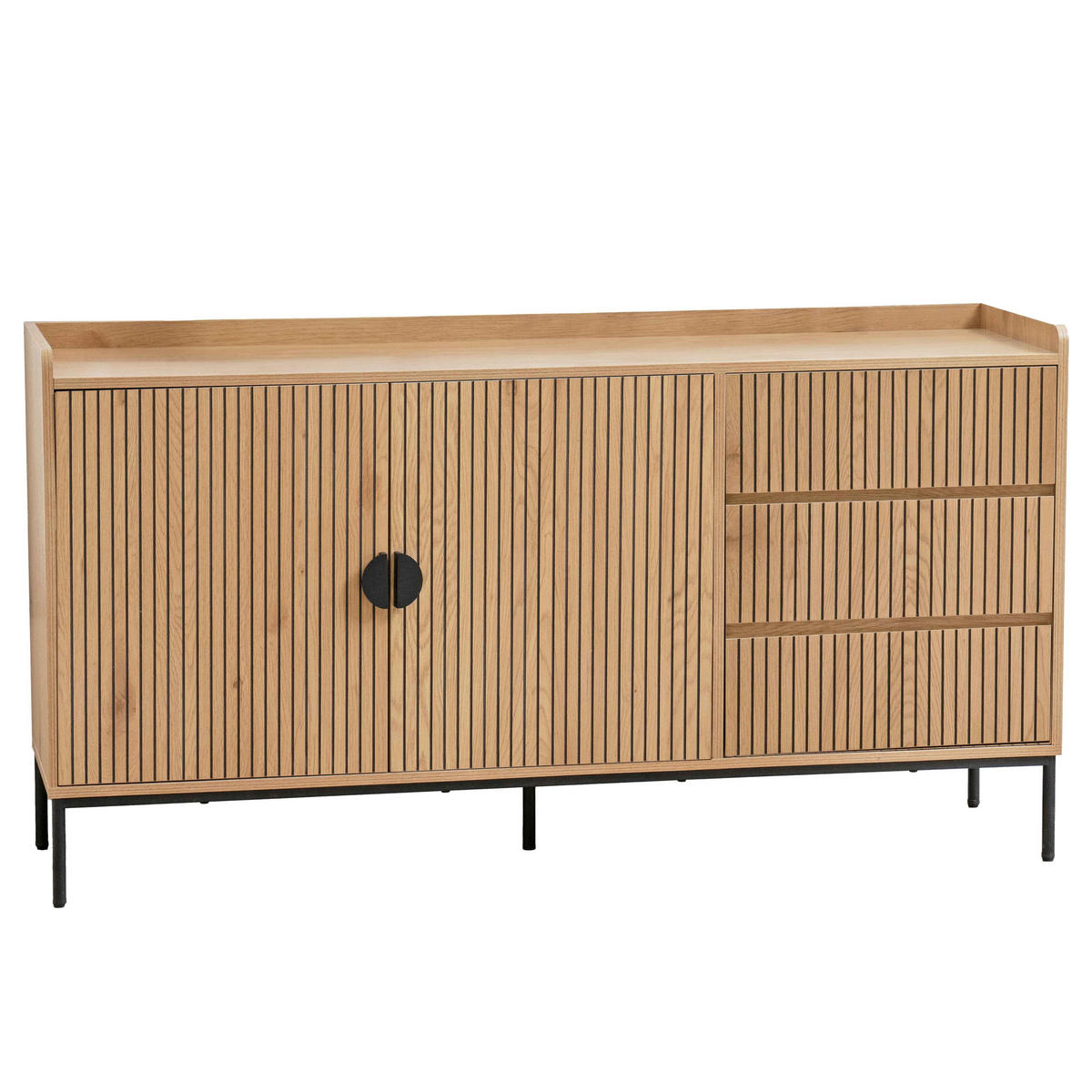 SIDEBOARD, Beigefarbe - Beige, Holz (40/80/150cm) - Oviala