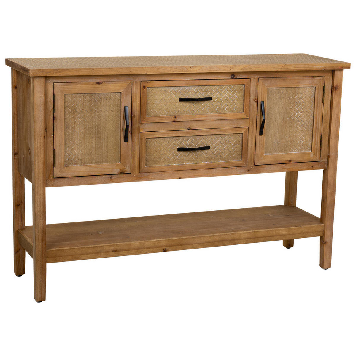 KONSOLENTISCH aus Holz und Metall braun, 122x35x82 cm - Braun, Holz (35/122/81.5cm) - Wanderlust