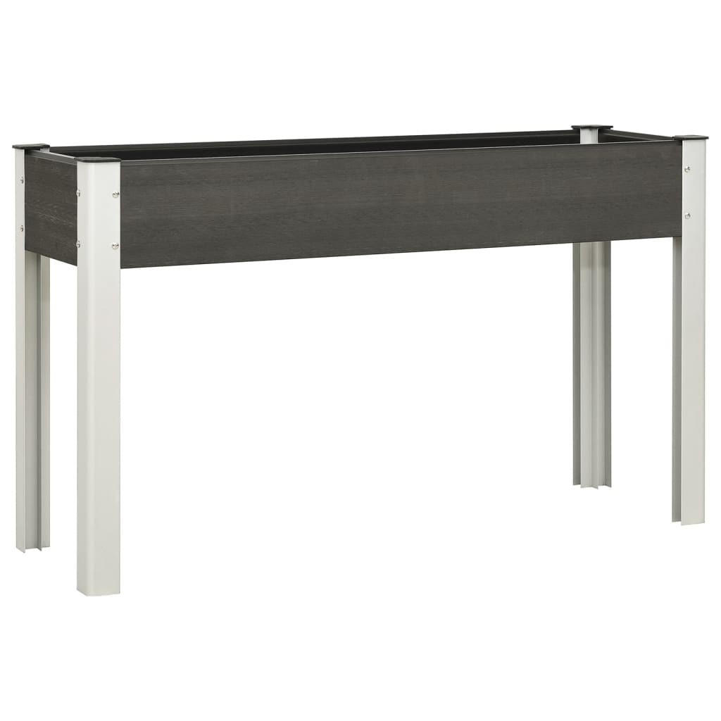 GARTEN-HOCHBEET Grau 120x40x75 cm WPC - Grau, Kunststoff (120/75/40cm) - furnicato