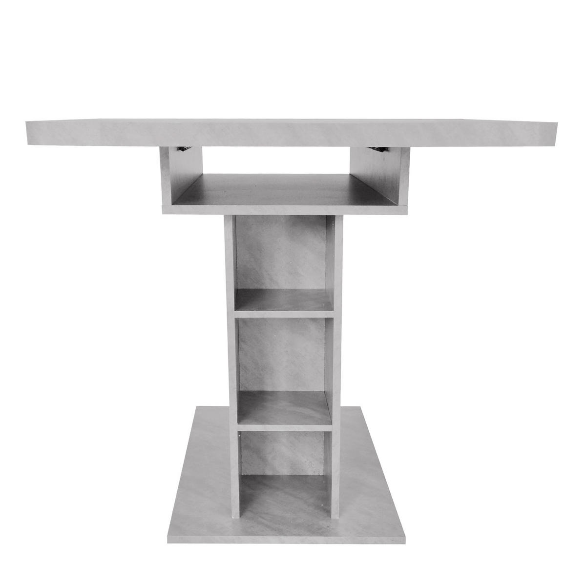JEDILNA miza raztegljiva, s shranjevalnim prostorom, sodoben dizajn, Beton videz, Siva - siva, leseni material (130/70/75cm) - Redom