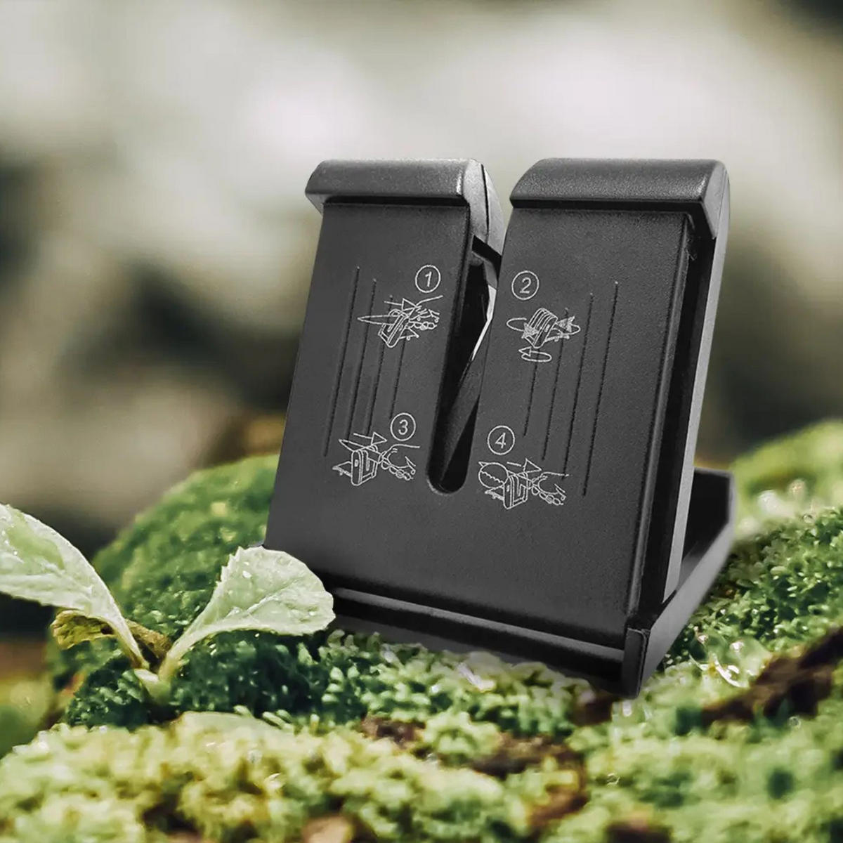 MESSERSCHÄRFER Basic schwarz - Schwarz, Kunststoff - Vulkanus