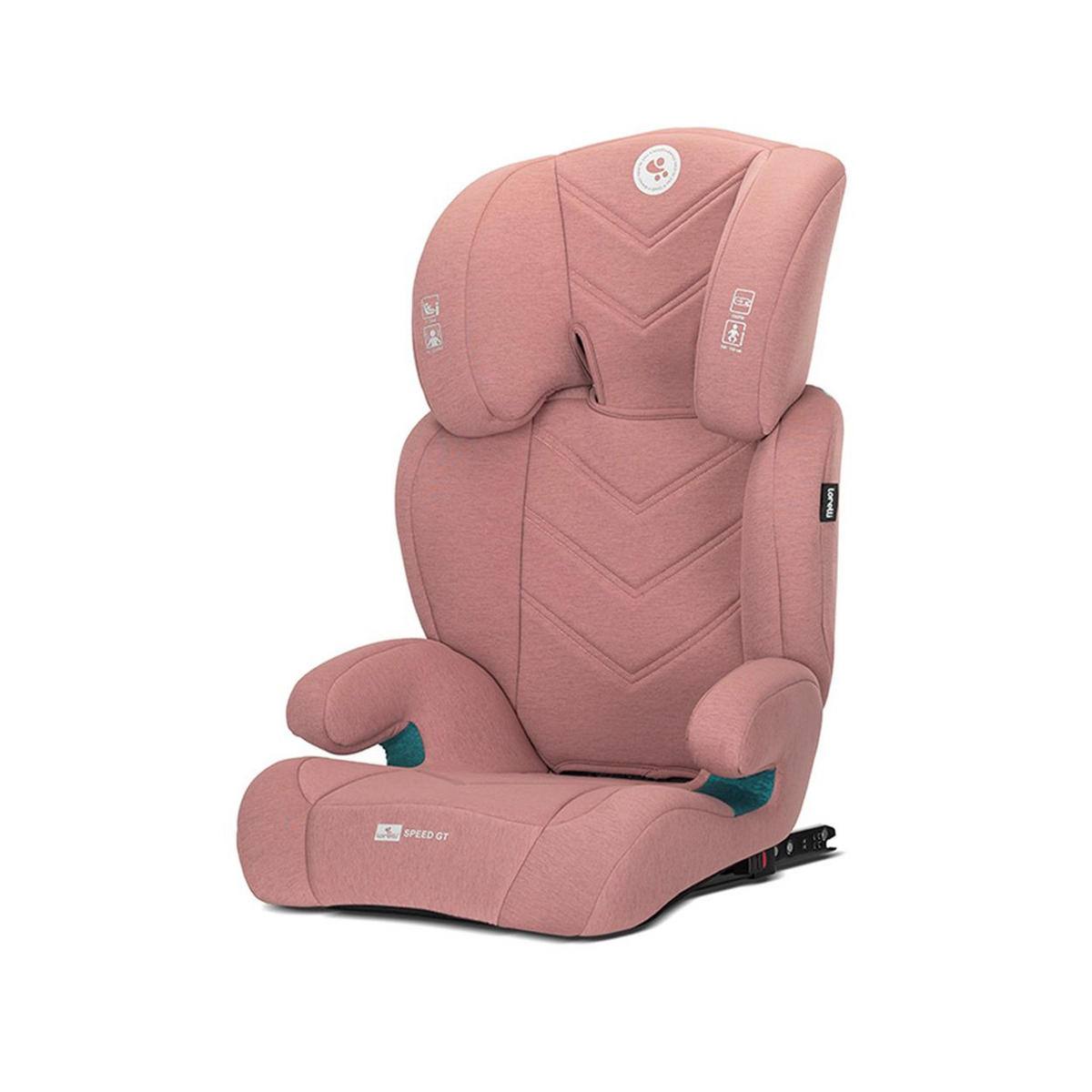 KINDERSITZ Speed GT i-Size rosa (100-150cm) Gruppe 2/3 Isofix Kopfstütze - Rosa, Textil (47/84/44cm) - Lorelli