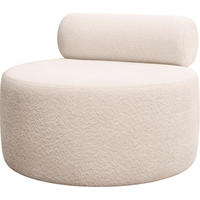 SESSEL Noelle rund, Beige Boucle 90 x 90 x 78 cm - Champagner/Schwarz, Kunststoff/Textil (90/78/90cm) - WFL GROUP