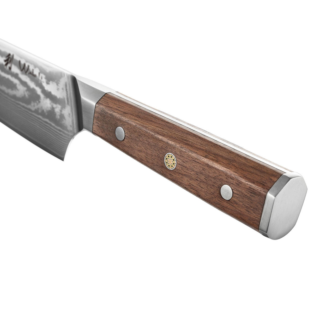 CHEFMESSER 20 cm - Nussbaumfarben, Holz/Metall (34cm) - Wakoli