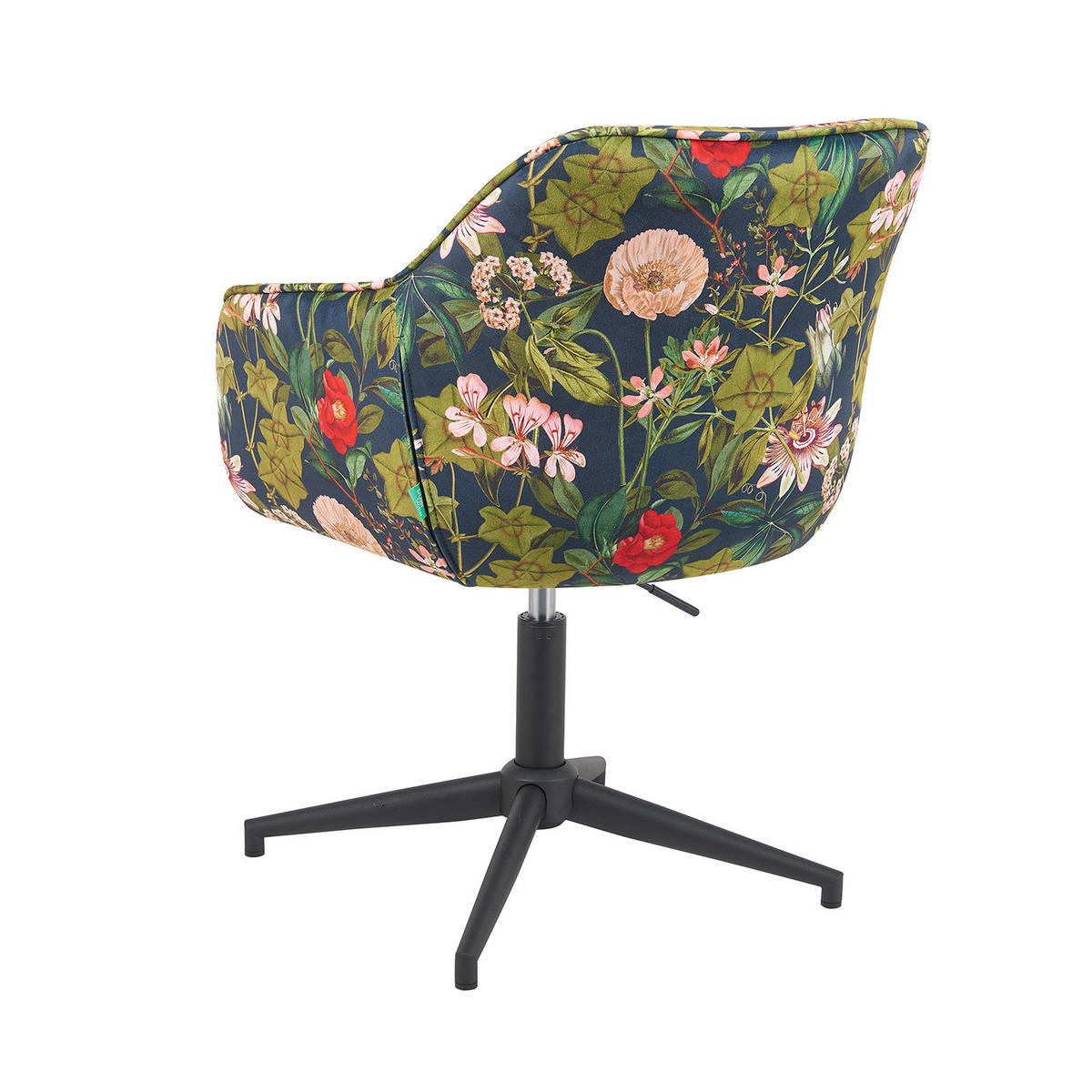 BÜROSTUHL Mika-Caro - Multicolor/Schwarz, Textil/Metall (60/79/61cm) - DUBI Möbel