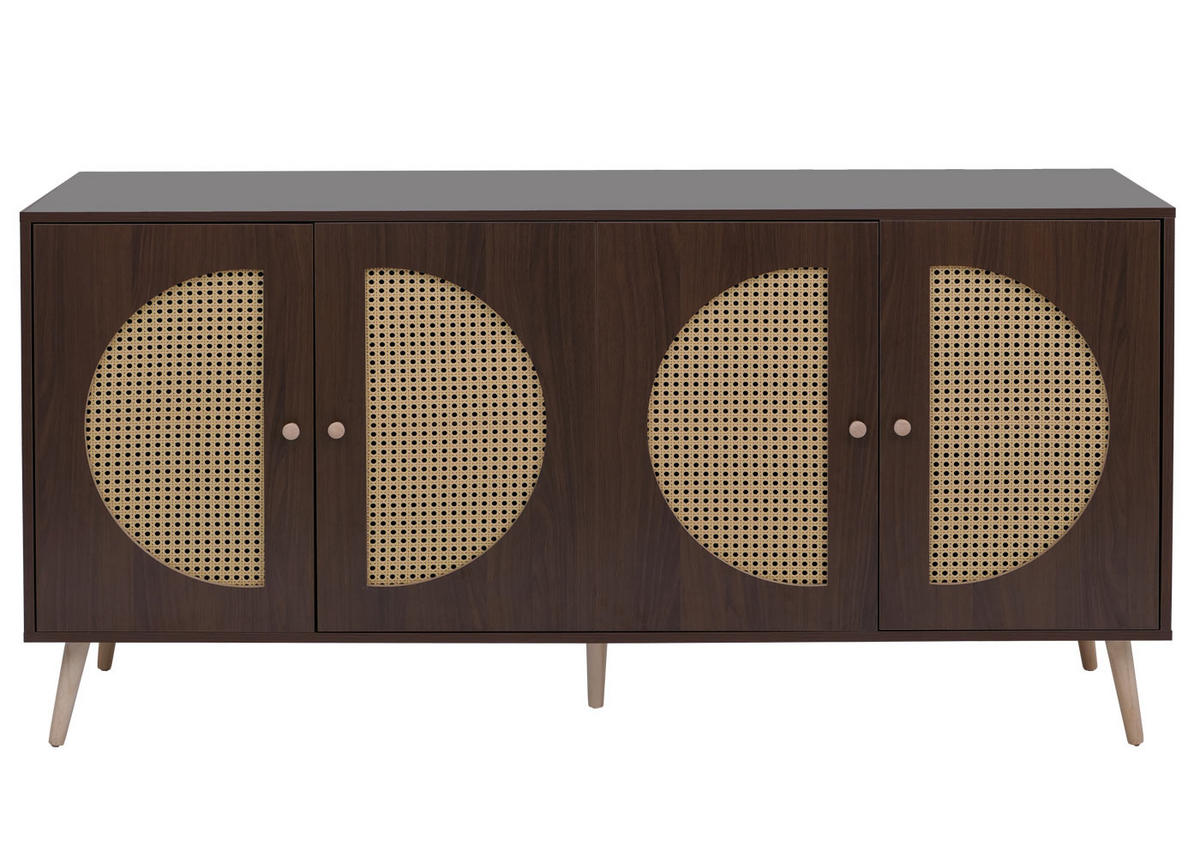 SIDEBOARD Dekor orech - farba vlašského orecha, drevo (160/80/40cm) - MCW