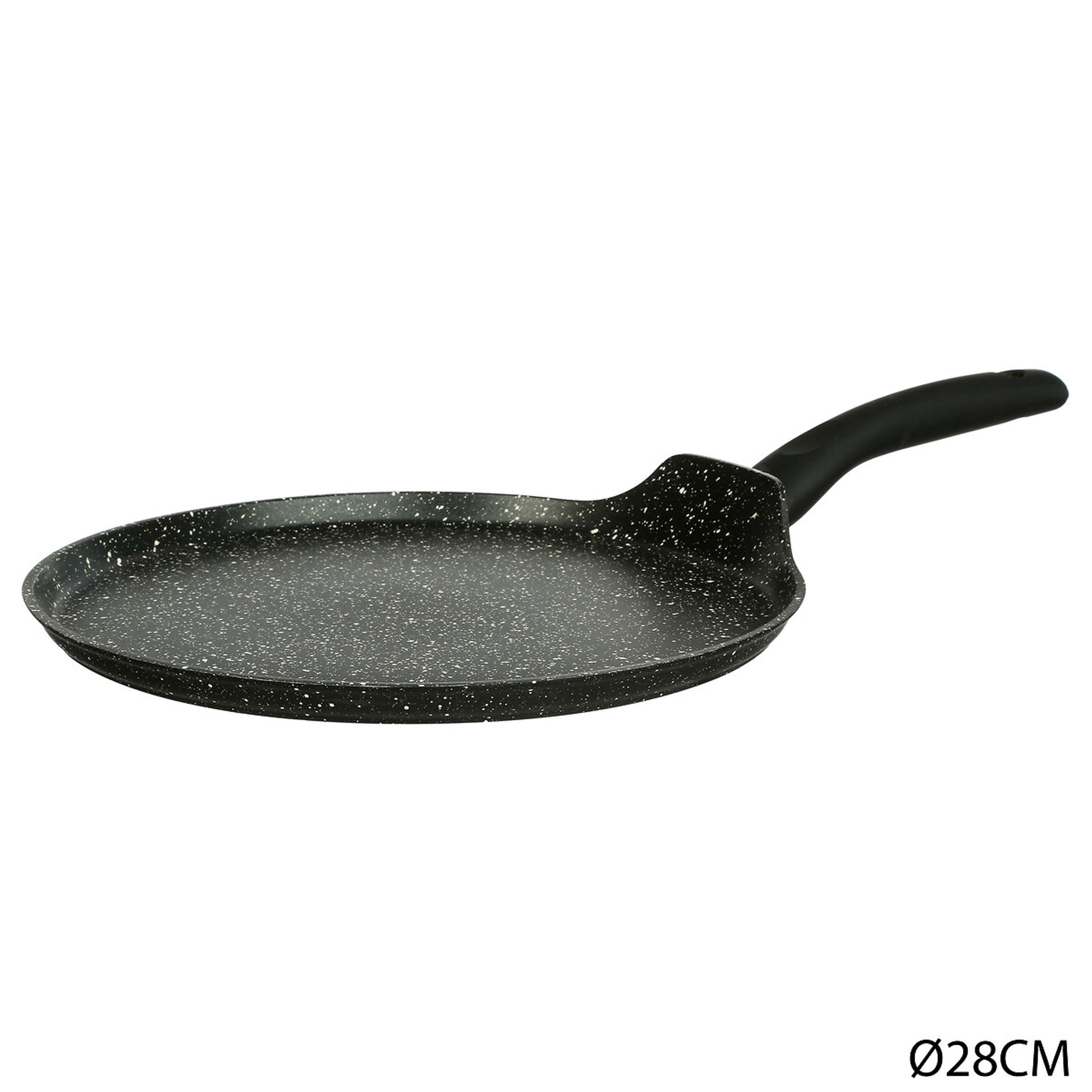 CREPEPFANNE Caractere, Aluminium, Kunststoff, Schwarz, 28 cm - Schwarz, Metall (28.5/6.6/47.5cm) - 5five Simply Smart