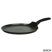 CREPEPFANNE Caractere, Aluminium, Kunststoff, Schwarz, 28 cm - Schwarz, Metall (28.5/6.6/47.5cm) - 5five Simply Smart