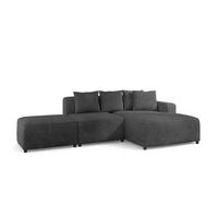 ECKSOFA Megan Xs In Poso - Dunkelgrau, Holzwerkstoff/Textil (304/165cm) - Fun Möbel