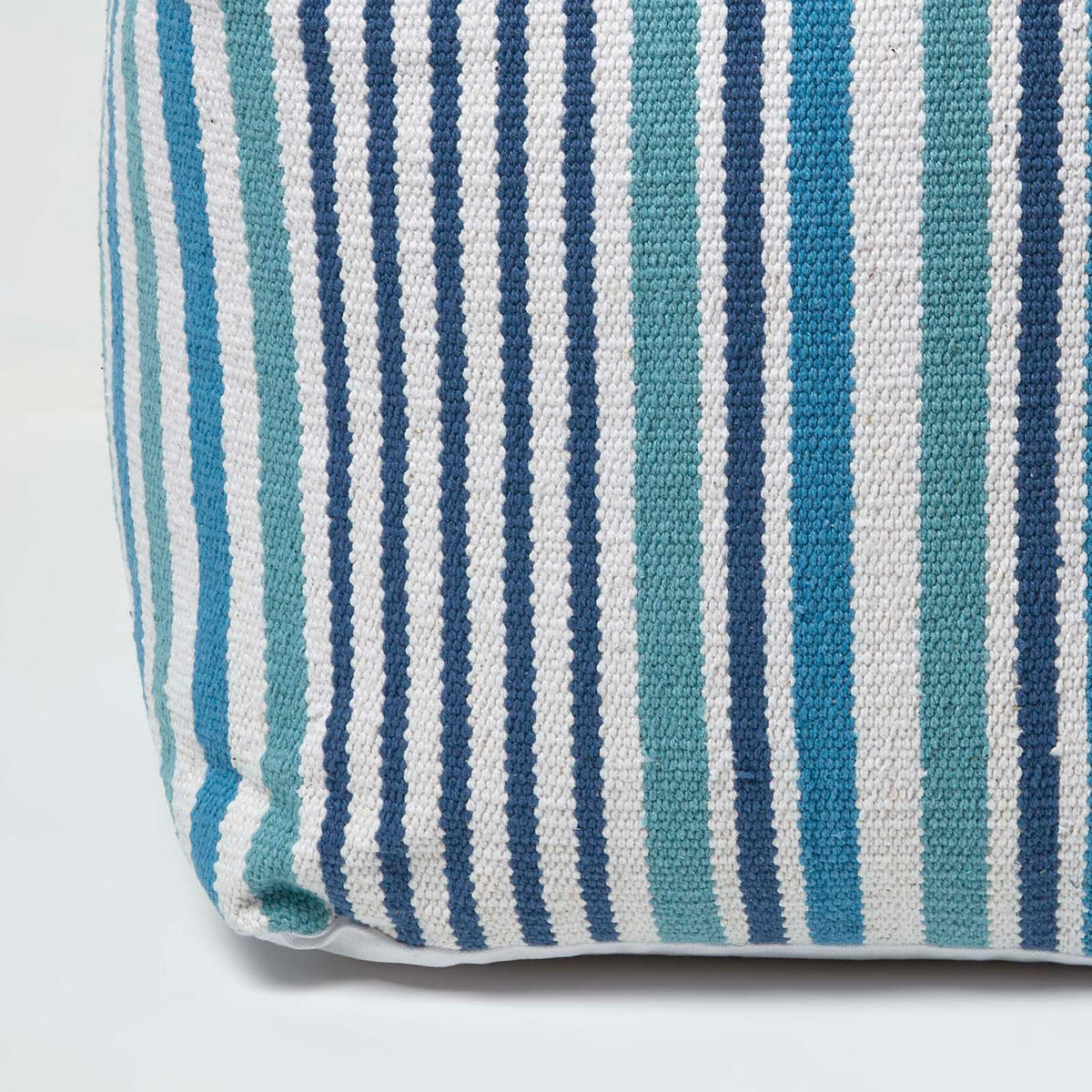 SITZWÜRFEL blau gestreift, 40/40/40 cm - Blau, Textil (40/40/40cm) - Homescapes