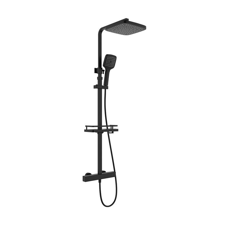 Homelody Duschsystem Schwarz 39x13.8x85.8 cm