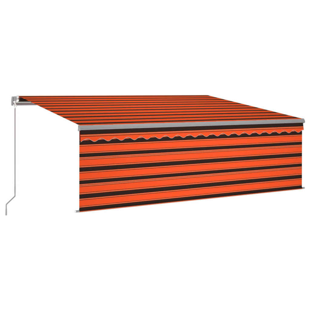 MARKISE Manuell Einziehbar mit Rollo 4x3 m Orange - Multicolor, Metall (400/300/400cm) - furnicato