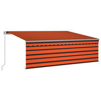 MARKISE Manuell Einziehbar mit Rollo 4x3 m Orange - Multicolor, Metall (400/300/400cm) - furnicato