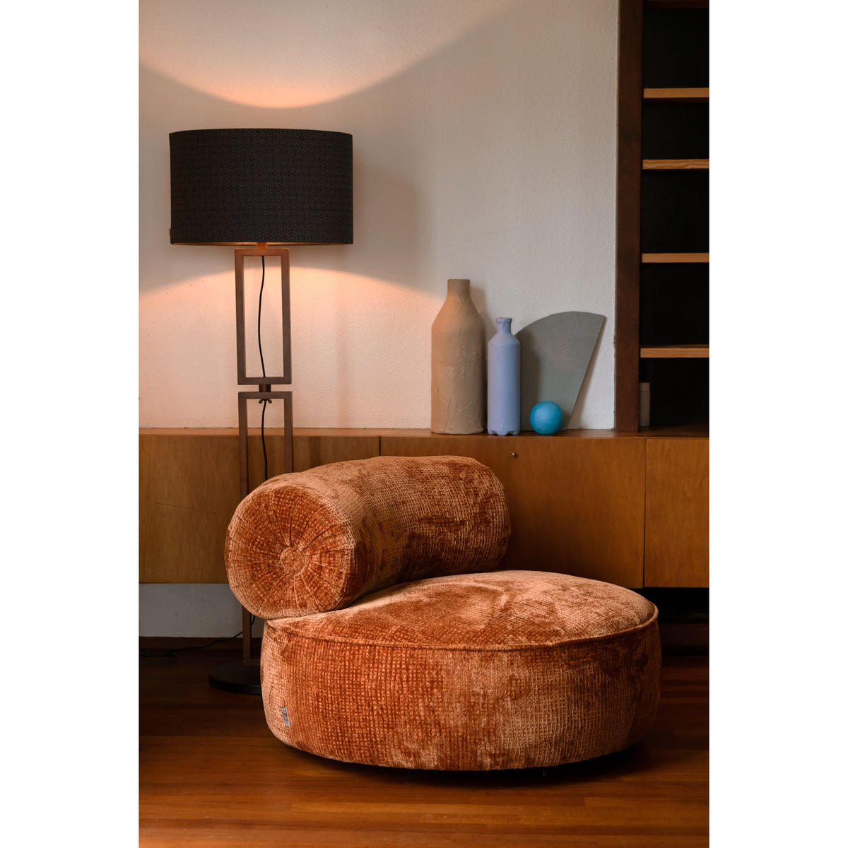 SESSEL Tilbury Orange - Orange, Textil (100/73/100cm) - Dutchbone