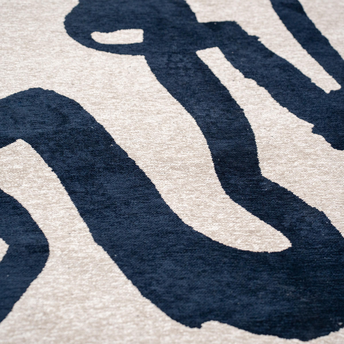 TEPPICH Sea Ink Ribbon 280/390 cm - Blau, Textil (280/390cm) - Louis De Poortere