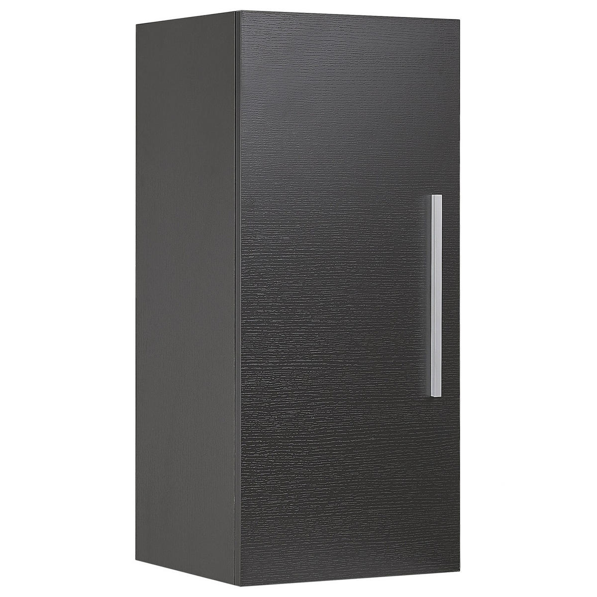 BAD HÄNGESCHRANK schwarz Bilbao - Silberfarben/Schwarz, Holzwerkstoff (40/88/35cm) - Beliani
