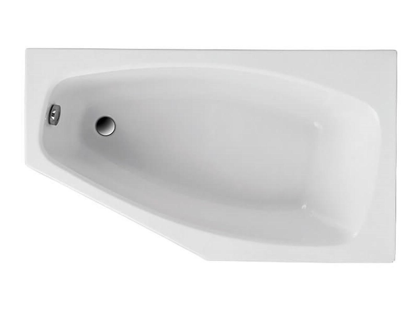 BADEWANNE Eckwanne MARIKA 140/80 Rechts Ablauf & Füße - Weiß, Kunststoff (80/53.5/140cm) - bad land