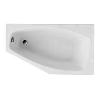 BADEWANNE Eckwanne MARIKA 140/80 Rechts Ablauf & Füße - Weiß, Kunststoff (80/53.5/140cm) - bad land
