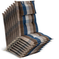HOCHLEHNER Highlux HL 120x52x7cm Braun-Blau-Kariert (8tlg) - Braun, Textil (52/120cm) - Beautissu 