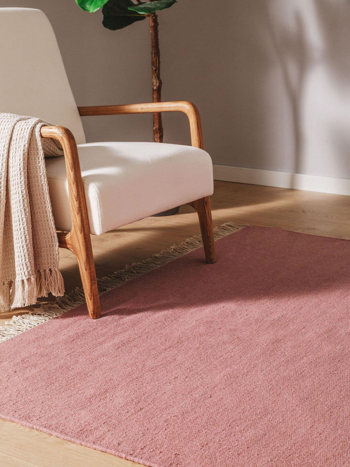 WOLLTEPPICH Liv Rosa 80x150 cm - Rosa, Textil (80/1cm) - KUNSTLOFT