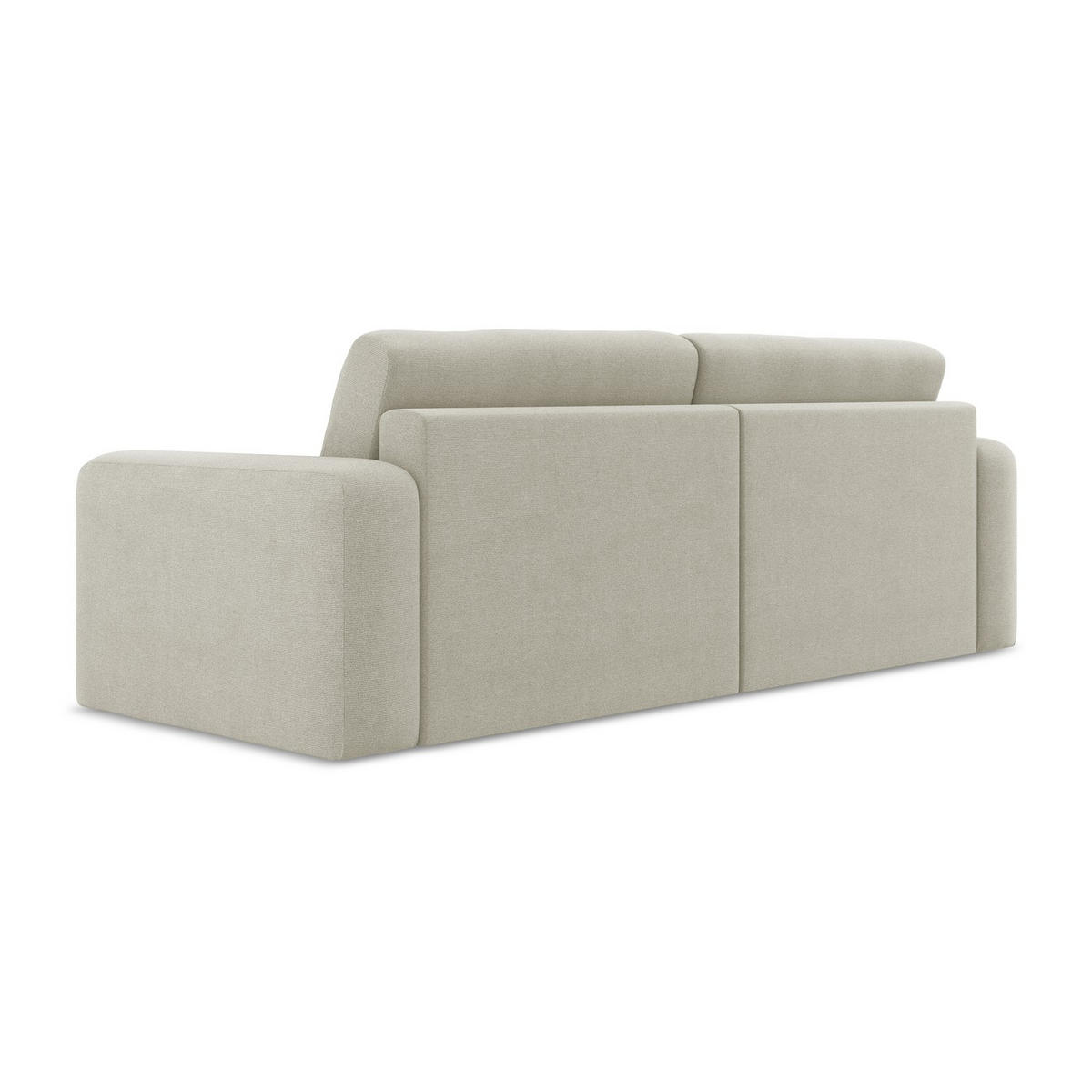 3-SITZER SOFA mit Schlaffunktion Strukturstoff Stoff Beige - Beige/Creme, Kunststoff/Textil (244/79/102cm) - LaMiaSofa