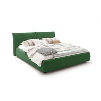 POLSTERBETT HENRY Smaragdgrün Cord - Smaragdgrün/Schwarz, Textil (200/200cm) - KAWOLA