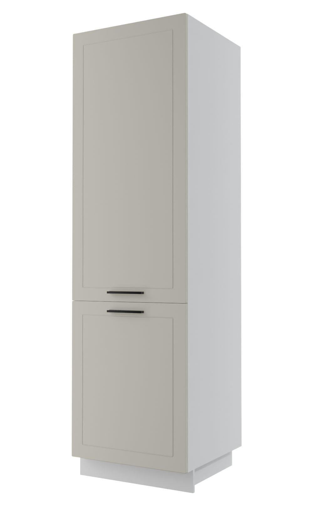 GESCHIRRSCHRANK Kvantum D14/DP/60/207 Vanille Matt / Weiß Matt 60 / 59 / 207cm - Creme/Weiß, Holz/Holzwerkstoff (60/207/59cm) - Feldmann-Wohnen