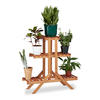 BLUMENTREPPE - Hellbraun, Holz (83/82.5/28.5cm) - Relaxdays