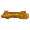 ECKSOFA Torezio, Seite: Links - Currygelb, Holz/Textil (274/203cm) - MIRJAN24