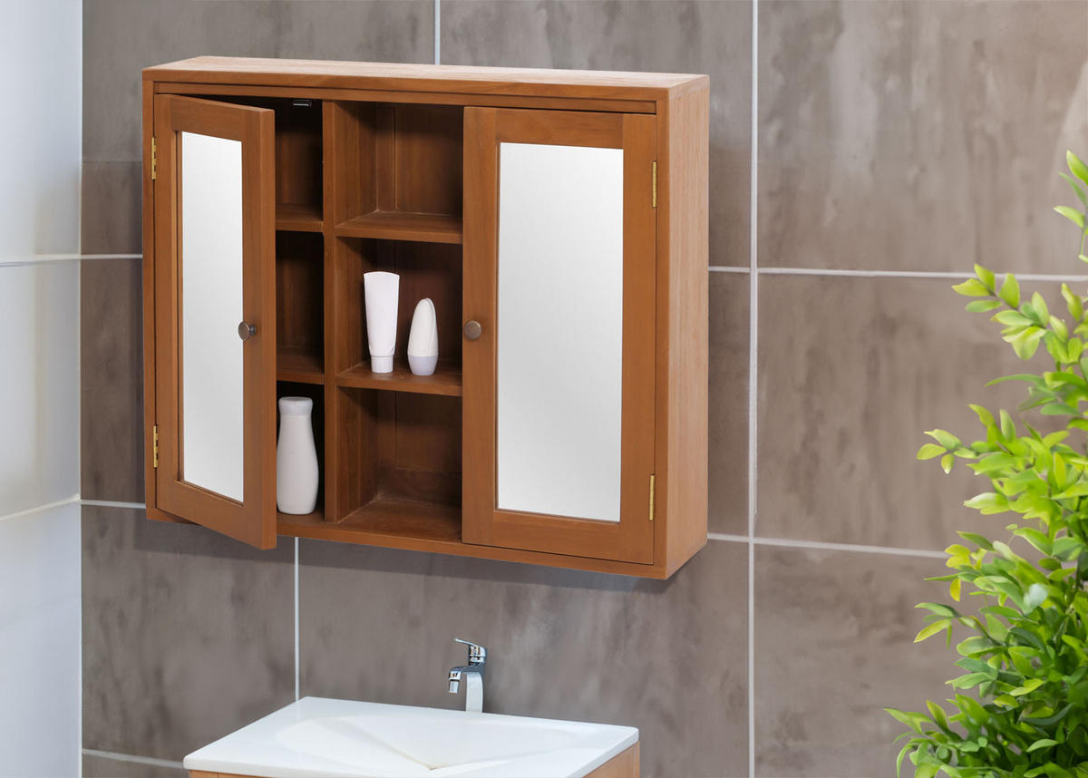 SPIEGELSCHRANK Braun - Braun, Holz (80/70/20cm) - MCW