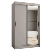 ŠATNÍ skříň s posuvnými dveřmi 200/120/62 2dveřová - černá/kašmírová, dřevo/plast (120/200/62cm)