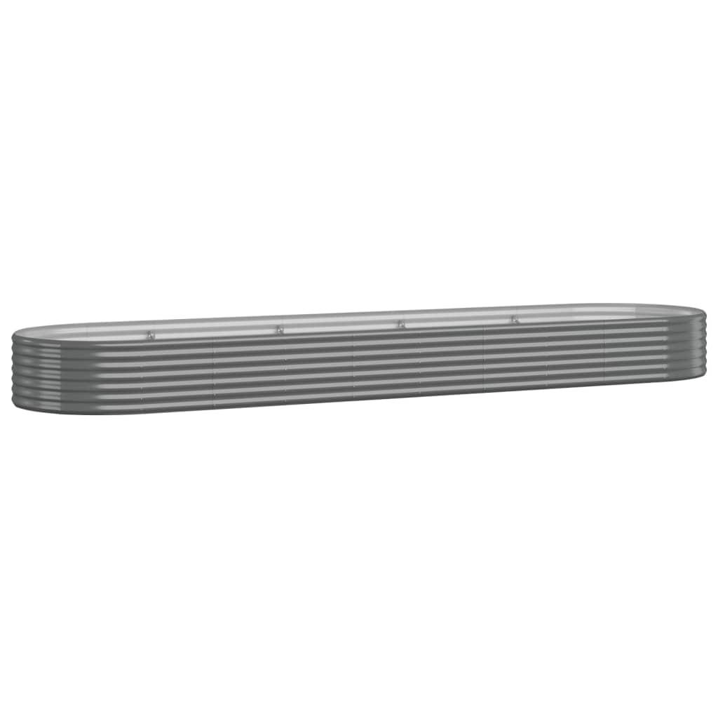 HOCHBEET Verzinkter Stahl 396x100x36 cm Grau - Grau, Metall (100/36/396cm) - furnicato
