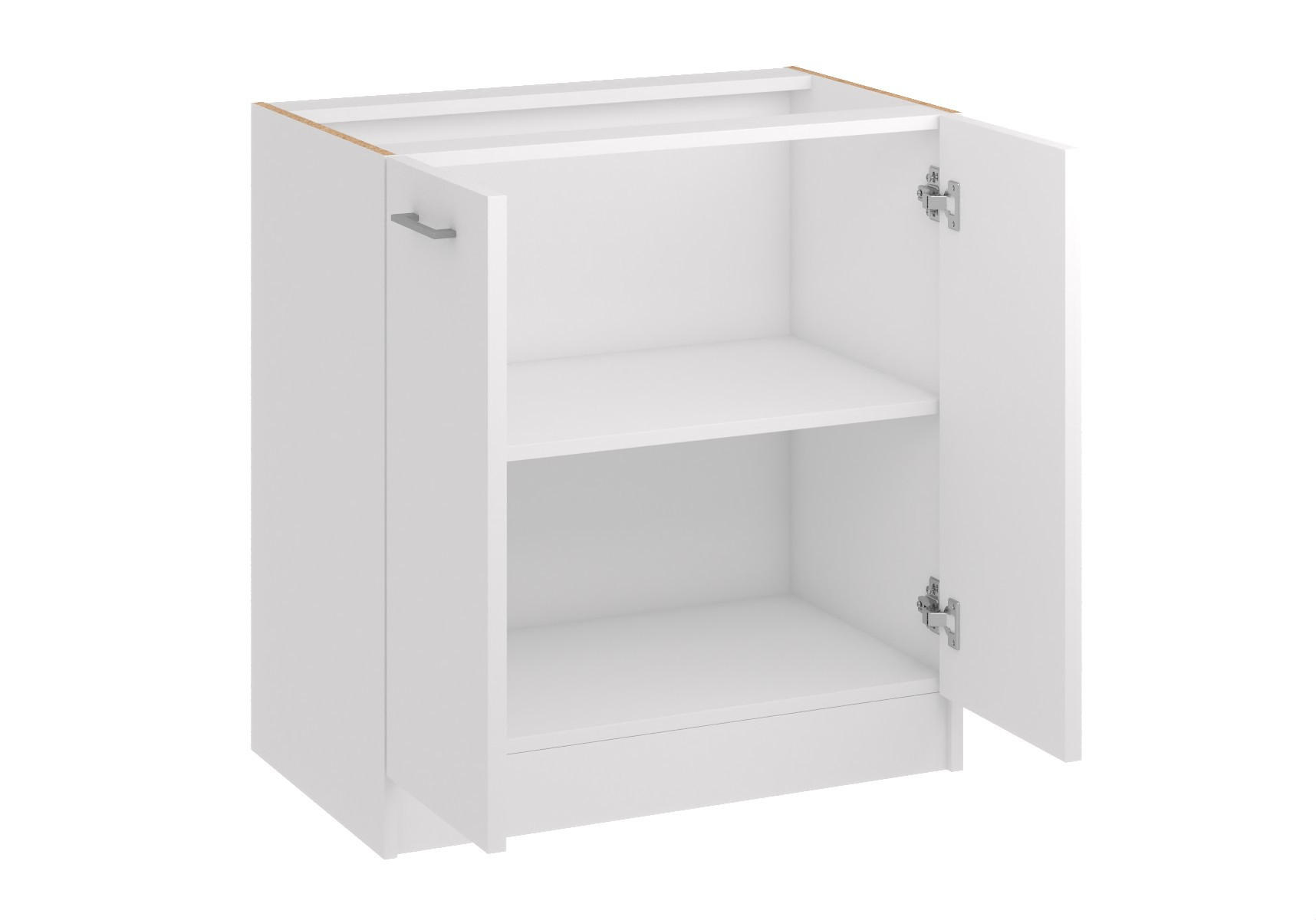 KÜCHENUNTERSCHRANK D80 2D dunkel sonoma truffel - Dunkelbraun, Holzwerkstoff (80/82/44cm) - roe furniture