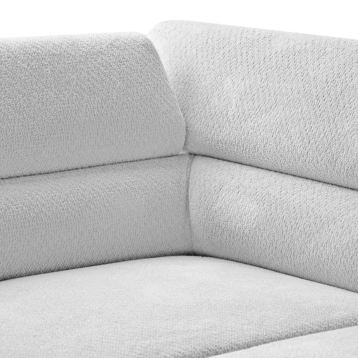 ECKSCHLAFSOFA Mellow mit Bettkasten, Hellgrau, rechts - Hellgrau/Schwarz, Textil (270/205cm) - Beautysofa