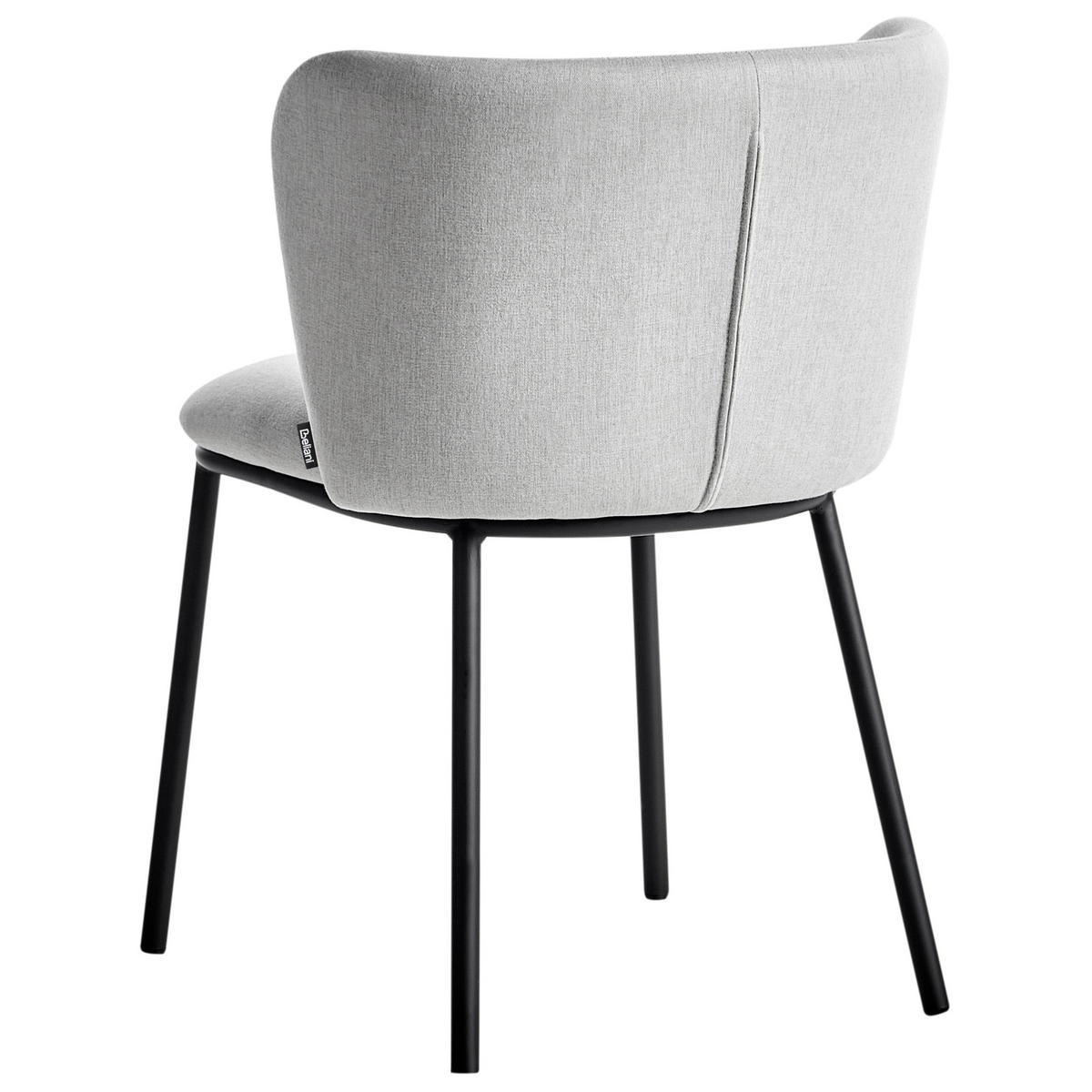 ESSZIMMERSTUHL Grau Mina - Hellgrau/Schwarz, Textil (45/75/52cm) - Beliani