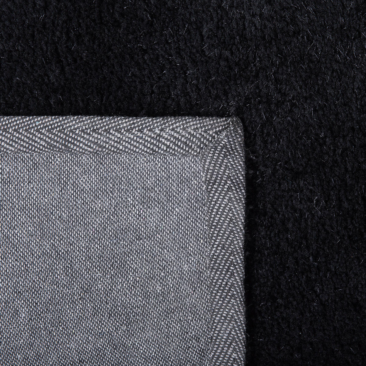 SHAGGY-TEPPICH Demre 200/200 cm - Schwarz, Kunststoff (200/200cm) - Beliani