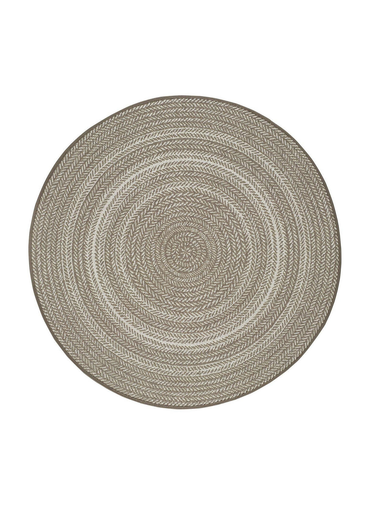 OUTDOORTEPPICH Taupe Silvana 120Ø cm - Taupe, Textil (120/120cm) - Atticgo