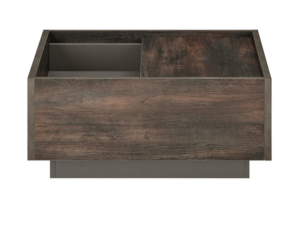 ESSTISCH Thermo Eiche Metall schwarz Küchentisch 160 x 81 cm - Eichefarben/Schwarz, Holzwerkstoff (160/81/77cm) - Furn.Design