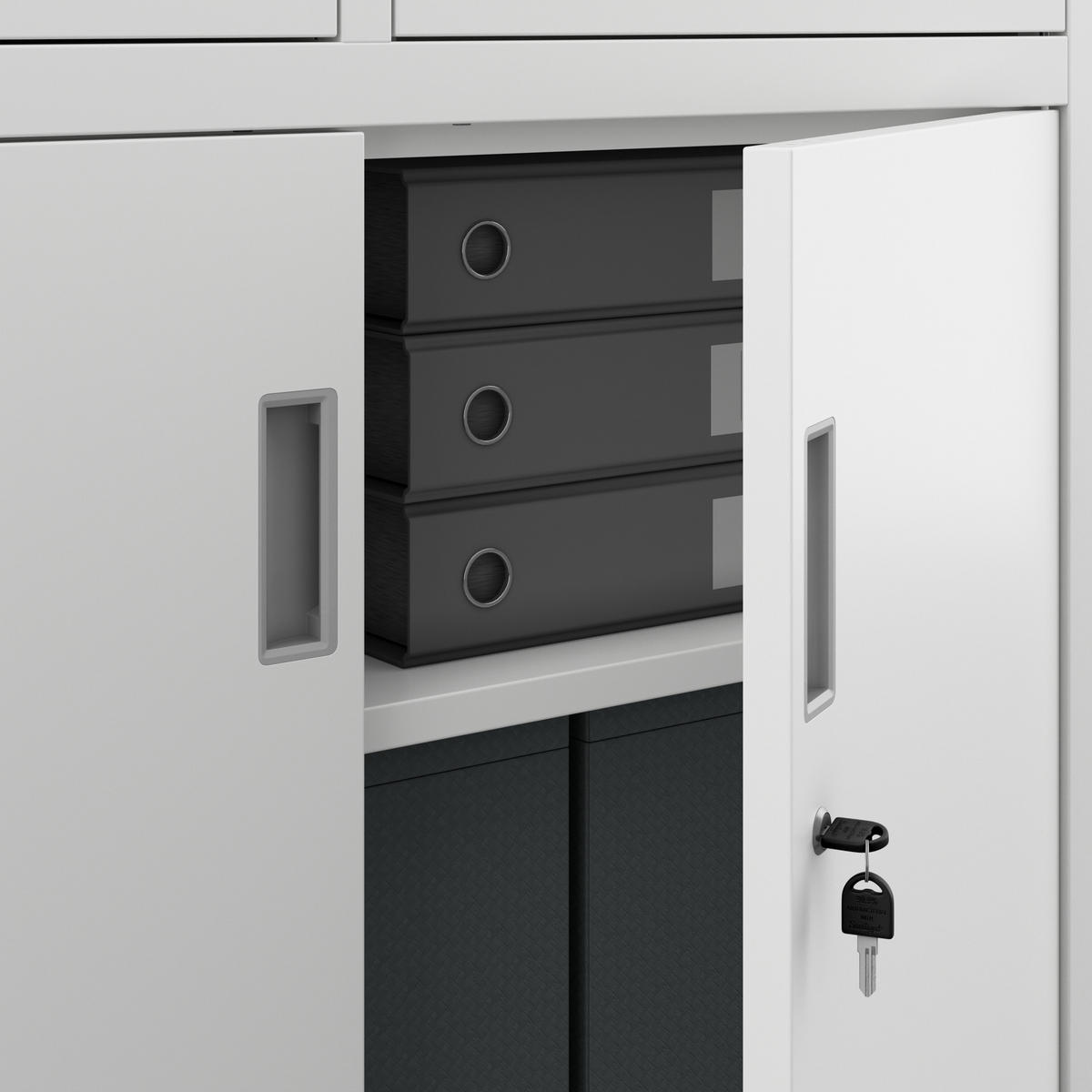 AKTENSCHRANK FILIP - Weiß, Metall (90/185/40cm) - Jan Nowak